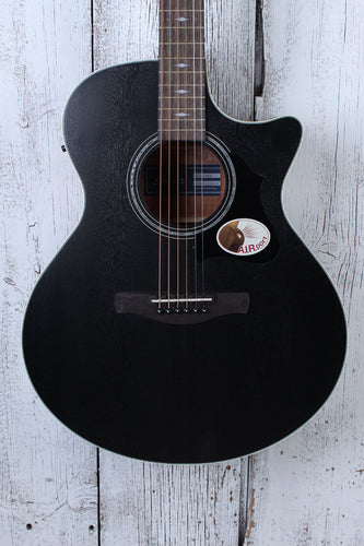 Ibanez AE140 Acoustic Electric Guitar Weathered Black Open Pore Finish