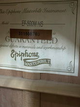 Load image into Gallery viewer, Epiphone Masterbilt EF-500M Acoustic Guitar Natural Satin Finish