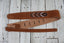 Henry Heller HBS25-BRNFEA 2.5 Inch Guitar Strap Capri Suede Brown with Feather Embroidery