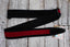Henry Heller 2" Wide Black with Red Strip Suede Adjustable Guitar Strap