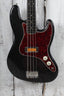 Fender 2026 Limited Edition Gold Foil Jazz Bass Guitar Black Sparkle w Gig Bag