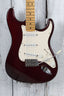 Fender 2002 Standard Stratocaster Electric Guitar MIM Midnight Wine Finish
