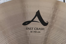 Load image into Gallery viewer, Zildjian A0266 16 Inch A Family Fast Crash 16" Fast Crash Drum Cymbal