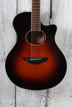 Load image into Gallery viewer, Yamaha Thinline Cutaway Acoustic Electric Guitar Old Violin Sunburst APX600 OVS