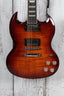 Epiphone SG Modern Figured Electric Guitar Mojave Burst with Gig Bag