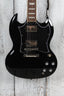 Epiphone SG Standard Solid Body Electric Guitar Ebony Finish with Gig Bag