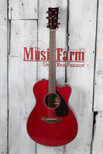 Load image into Gallery viewer, Yamaha FSX800C Concert Cutaway Acoustic Electric Guitar Solid Spruce Ruby Red