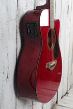 Load image into Gallery viewer, Yamaha FSX800C Concert Cutaway Acoustic Electric Guitar Solid Spruce Ruby Red