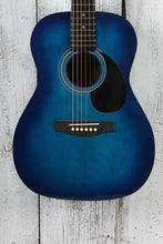 Load image into Gallery viewer, Jay Turser Jay Jr 3/4 Size Dreadnought Acoustic Guitar Flame Top Blue Sunburst