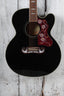 Epiphone J-200 EC Studio Jumbo Body Acoustic Electric Guitar Black Finish