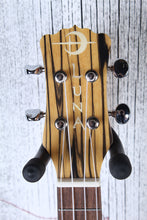 Load image into Gallery viewer, Luna Uke Crescent Black White Ebony Concert Ukulele UKE EX BWE with Gig Bag