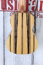 Load image into Gallery viewer, Luna Uke Crescent Black White Ebony Concert Ukulele UKE EX BWE with Gig Bag