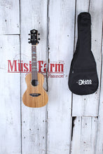 Load image into Gallery viewer, Luna Uke High Tide Concert Zebra Wood Acoustic Electric Ukulele with Gig Bag