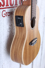 Load image into Gallery viewer, Luna Uke High Tide Concert Zebra Wood Acoustic Electric Ukulele with Gig Bag