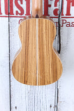 Load image into Gallery viewer, Luna Uke High Tide Concert Zebra Wood Acoustic Electric Ukulele with Gig Bag