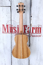 Load image into Gallery viewer, Luna Uke High Tide Concert Zebra Wood Acoustic Electric Ukulele with Gig Bag