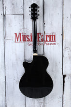 Load image into Gallery viewer, Oscar Schmidt Concert Cutaway Acoustic Electric Guitar USA Flag Graphic