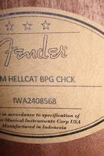 Load image into Gallery viewer, Fender Tim Armstrong Hellcat Concert Acoustic Electric Guitar Checkerboard