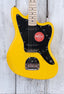 Fender Squier FSR Affinity Jaguar Electric Guitar Graffiti Yellow Finish