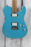 Eart Guitars TL-380 Electric Guitar Roasted Maple Neck Gloss Metal Blue Finish