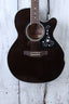 Takamine GN75CE Mini Jumbo Acoustic Electric Guitar Transparent Black Finish