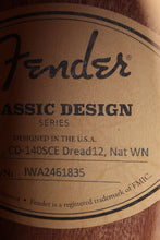 Load image into Gallery viewer, Fender CD-140SCE 12 String Dreadnought Acoustic Electric Guitar w Hardshell Case