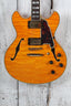D'Angelico Excel DC XT Semi-Hollow Body Electric Guitar Vintage Natural w Case