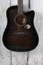 Ibanez AAD77CE Acoustic Electric Guitar Transparent Black Sunburst High Gloss