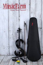 Load image into Gallery viewer, Stagg 4/4 S Shaped Electric Violin Outfit Metallic Black with Headphones & Case