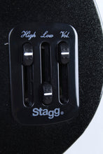 Load image into Gallery viewer, Stagg 4/4 S Shaped Electric Violin Outfit Metallic Black with Headphones & Case