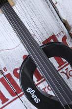 Load image into Gallery viewer, Stagg 4/4 S Shaped Electric Violin Outfit Metallic Black with Headphones & Case