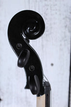 Load image into Gallery viewer, Stagg 4/4 S Shaped Electric Violin Outfit Metallic Black with Headphones & Case