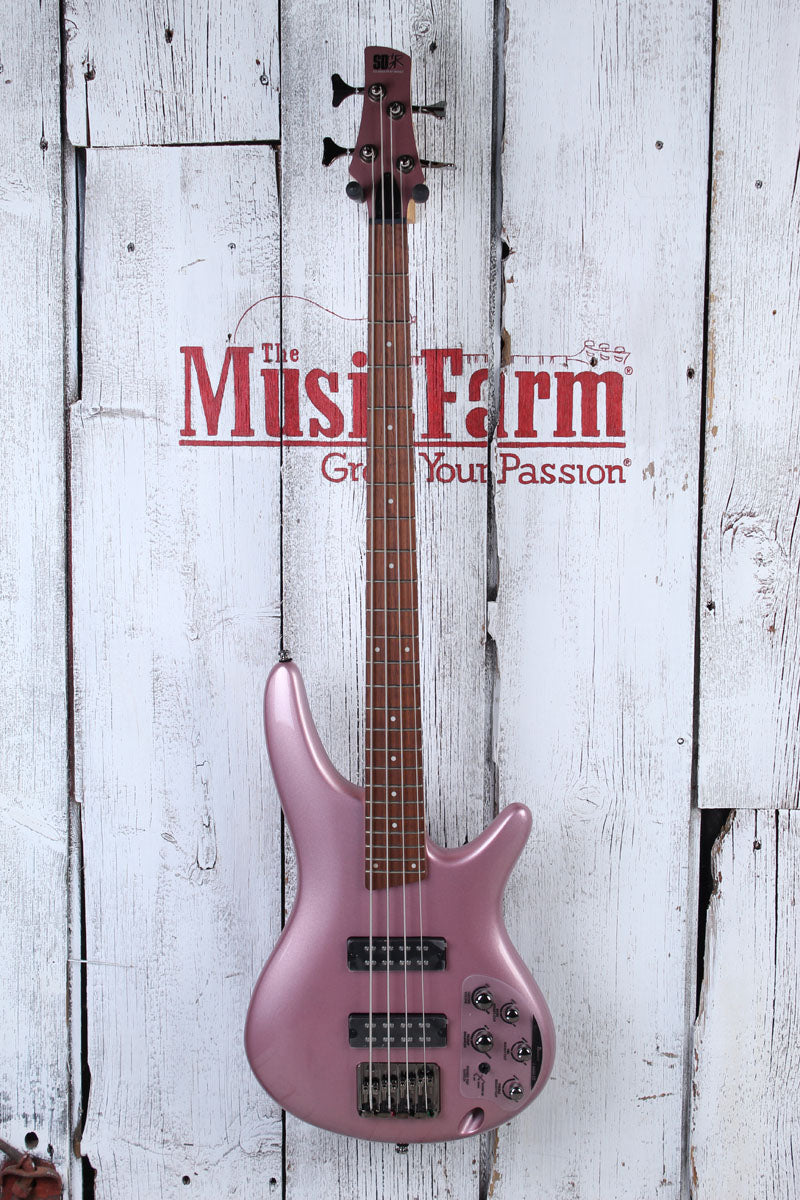 Ibanez SR300E 4 String Electric Bass Guitar with Power Tap Pink