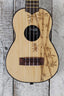 Kala Bamboo Top Ukadelic Soprano Ukulele UK-BAMBOO Natural Satin with Tote Bag