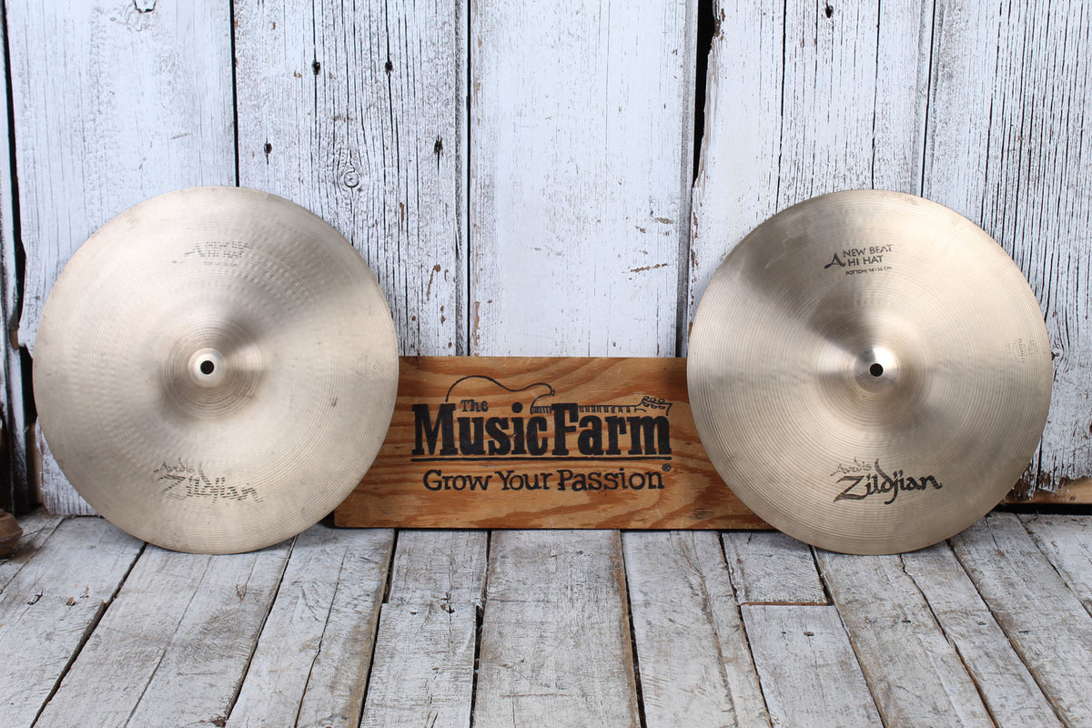 Zildjian Used A Custom New Beat Hi Hat Cymbal Pair 14