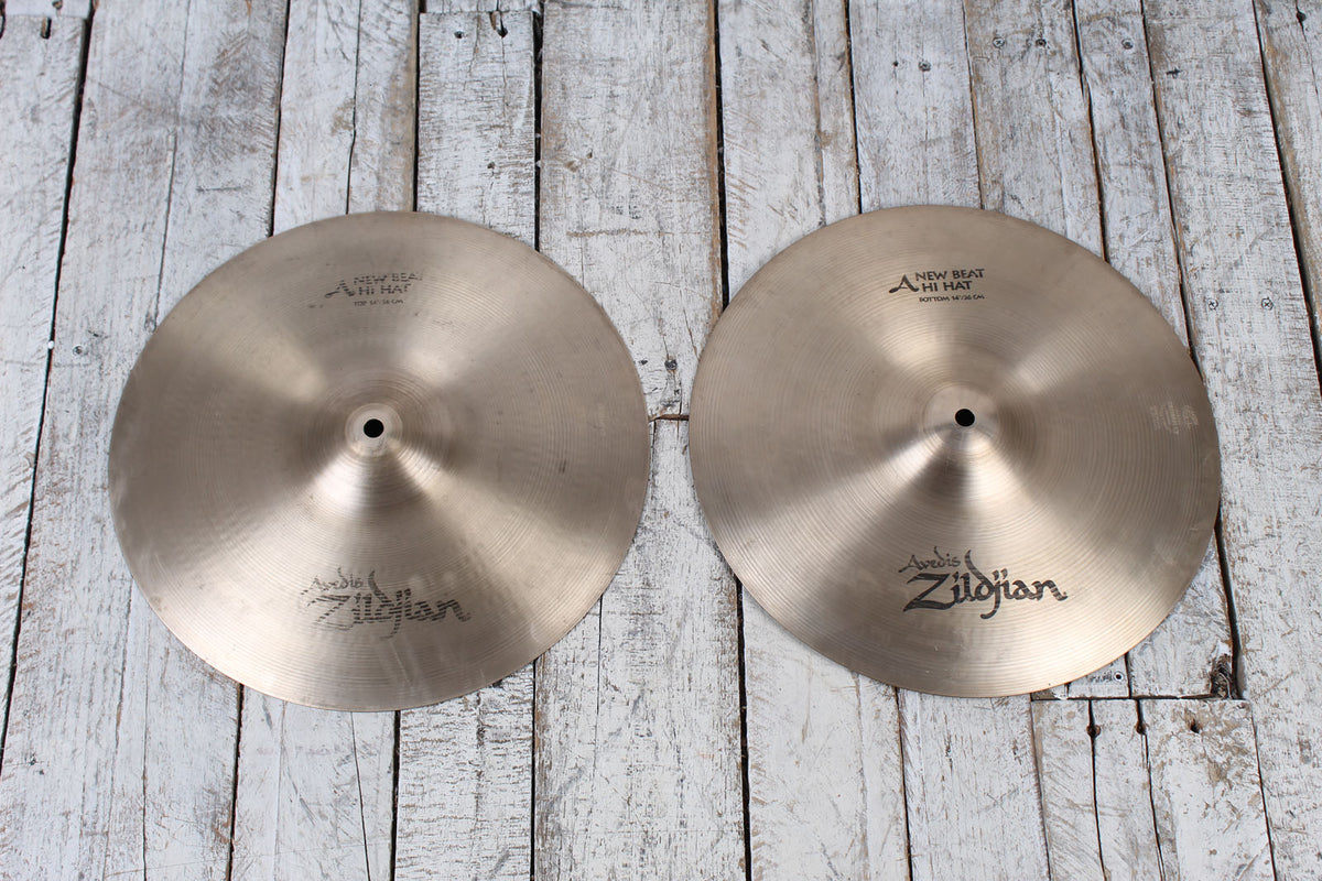 Zildjian A0133 A Custom New Beat Hi Hat Cymbal Pair 14