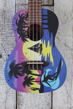 Load image into Gallery viewer, Luna Uke Kauwela Summer Concert Ukulele Custom Kauwela Summer Graphic w Gig Bag