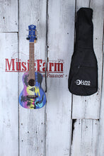 Load image into Gallery viewer, Luna Uke Kauwela Summer Concert Ukulele Custom Kauwela Summer Graphic w Gig Bag