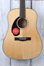 Fender CD-60S Left Hand Dreadnought Acoustic Guitar Solid Spruce Top Natural