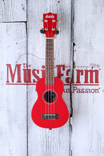 Load image into Gallery viewer, Kala Ukadelic Cherry Bomb Soprano Ukulele All Wood Uke UK-CHERRYBOMB w Tote Bag