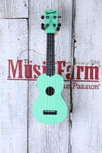 Load image into Gallery viewer, Kala Soprano Waterman Ukulele Sea Foam Green Matte Uke KA-SWB-GN with Tote Bag