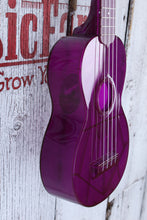 Load image into Gallery viewer, Kala Soprano Waterman Ukulele Fluorescent Purple Grape KA-SWF-PL with Tote Bag