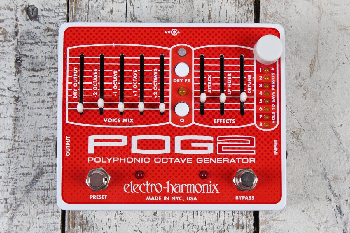 EHX Electro-Harmonix POG 2 Effects Pedal Electric Guitar Polyphonic Octave  Generator Pedal