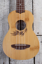 Load image into Gallery viewer, Luna Bamboo Soprano Ukulele Satin Natural Finish UKE BAMBOO S with Gig Bag