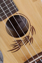 Load image into Gallery viewer, Luna Bamboo Concert Ukulele Walnut FB Satin Natural UKE BAMBOO C with Gig Bag