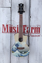 Load image into Gallery viewer, Luna Artistic Series UKE GWC Great Wave Concert Cutaway Ukulele Uke with Gigbag