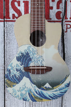 Load image into Gallery viewer, Luna Artistic Series UKE GWC Great Wave Concert Cutaway Ukulele Uke with Gigbag