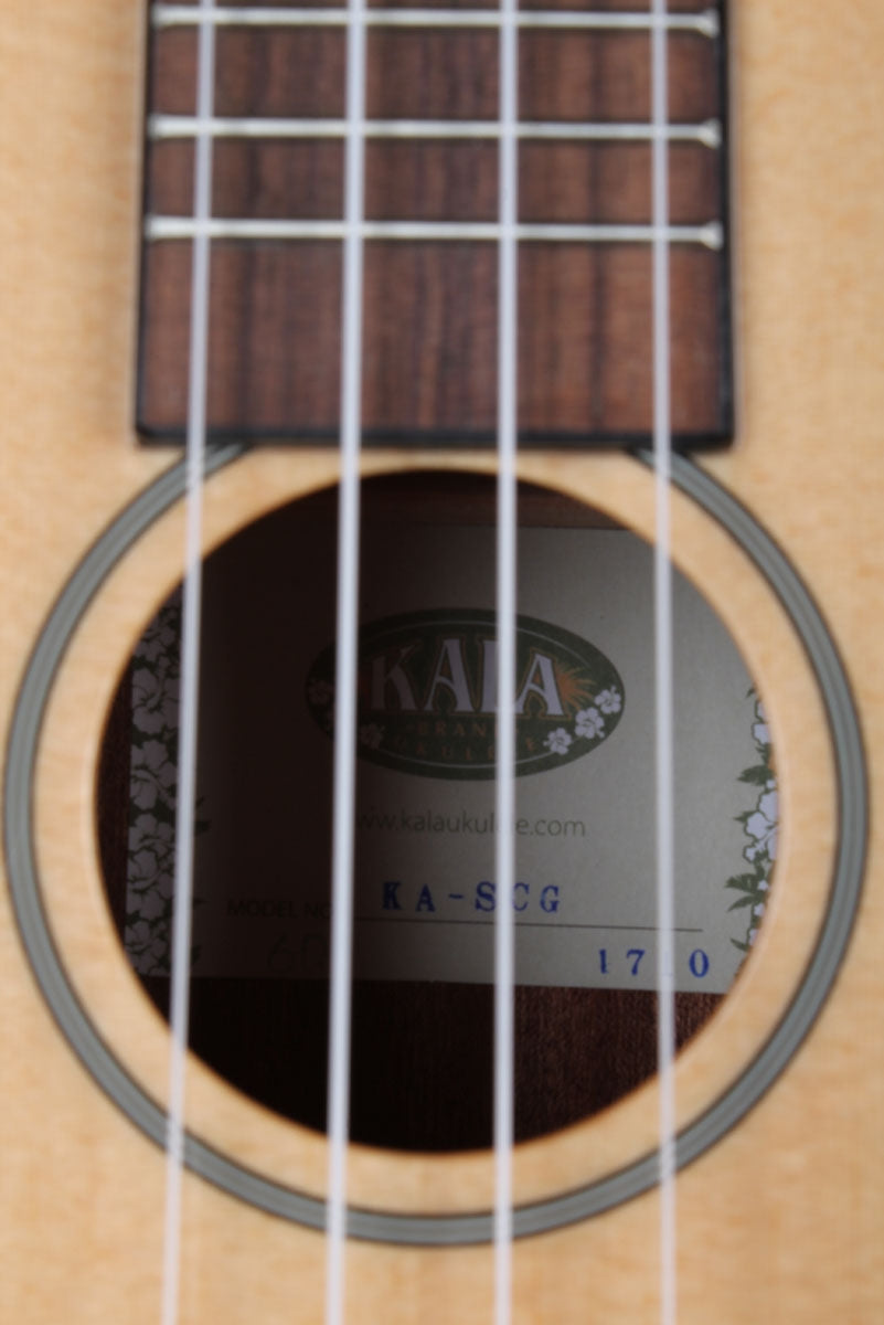 Kala Solid Spruce Mahogany Concert Ukulele Walnut Fretboard