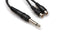 Hosa Technology YPR-103 Y Cable - 1/4 TS to Dual RCAF