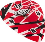 EVH Wall Clock Pick Shaped Clock with Red / White / Black Stripes